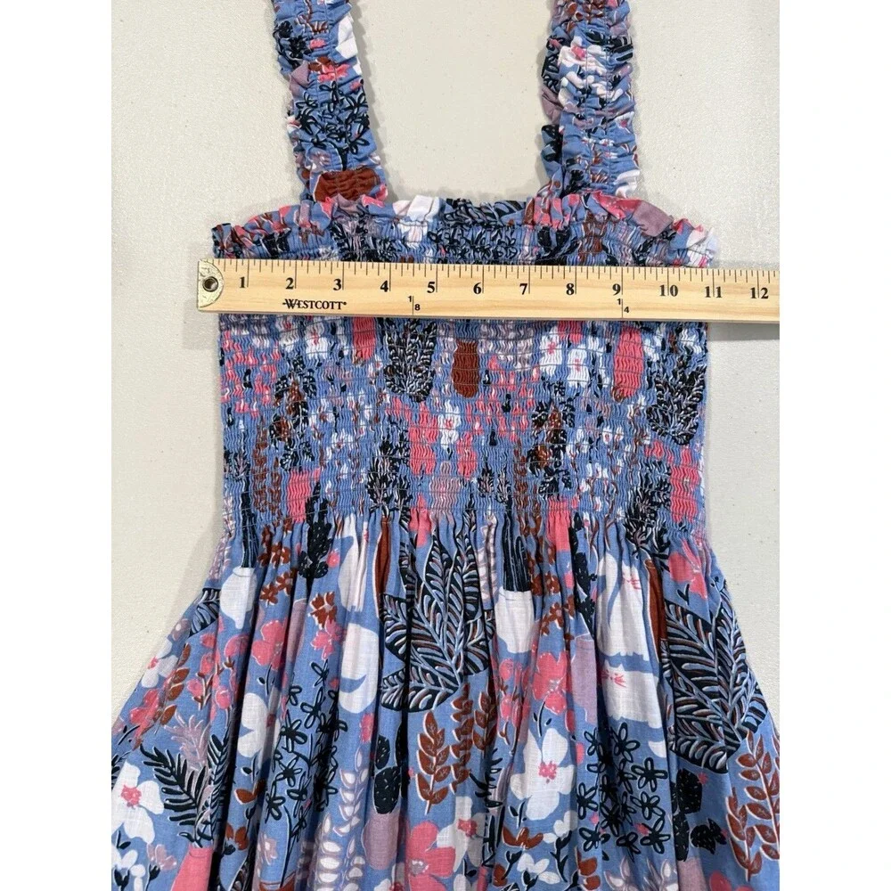 Kate Spade Garden Posy Midi Dress XS Cat Cactus Floral Garden Posy Euro Summer